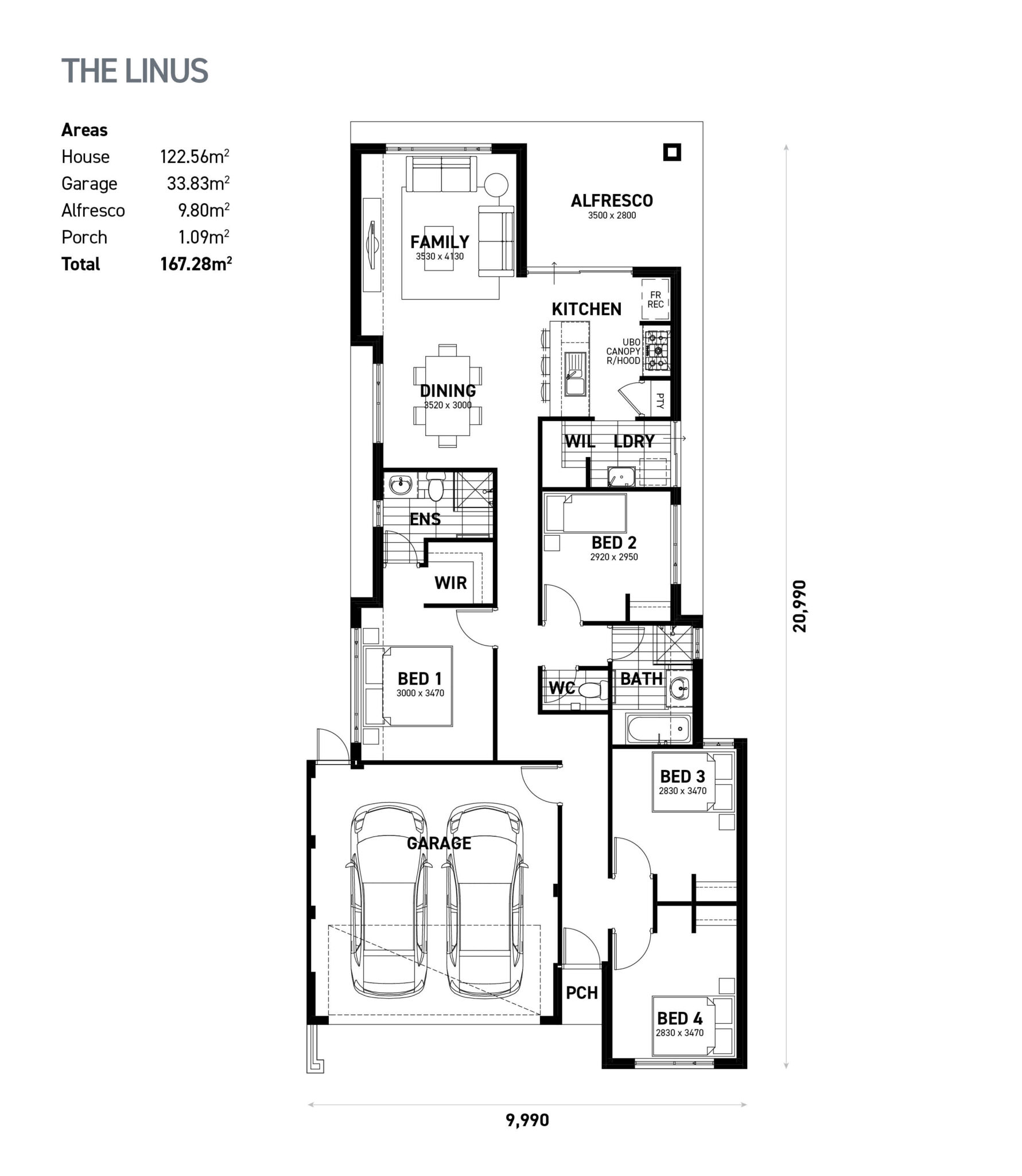 The Linus Home Design | 4 Bed 2 Bath | Ideal Homes